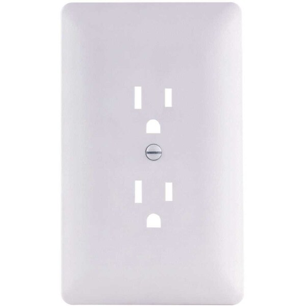 Titan3 Technology 1-Gang Duplex Plastic Wall Plate, White Textured, 5PK TPPCW-D-5 - main